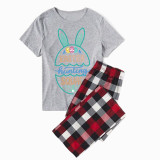 Matching Easter Family Pajamas Happy Easter Hunting Squad Egg Gray Pajamas Set