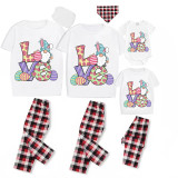 Matching Easter Family Pajamas Happy Easter Love Gnomies White Pajamas Set