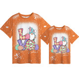 Mommy and Me Matching Clothing Top Happy Easter Love Gnome Tie Dyed Family T-shirts