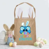 Easter Bunny Ears Canvas Bag Happy Easter Happy Easter Game Boy Square Bottom Handbag