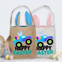 Easter Bunny Ears Canvas Bag Happy Easter Happy Easter Car Square Bottom Handbag