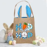 Easter Bunny Ears Canvas Bag Happy Easter Happy Easter Square Hop Bunny Square Bottom Handbag