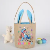 Easter Bunny Ears Canvas Bag Happy Easter Happy Easter Happy Eastrawr Dinosaur Round Bottom Handbag