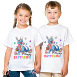 Easter Days Kids Top T-shirts For Boys And Girls Happy Eastrawr Dinosaur T-shirts For Boys And Girls
