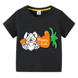 Easter Day Happy Easter Bunny Eat Carrot T-shirts For Boys And Girls