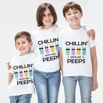 Happy Easter Chillin With My Peeps Cool Bunny T-shirts