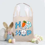 Easter Bunny Ears Canvas Bag Happy Easter Happy Easter Square Hop Bunny Square Bottom Handbag