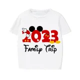 Family Matching Pajamas Exclusive Design Cartoon Mice 2023 Family Trip White Pajamas Set