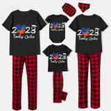 Family Matching Pajamas Exclusive Design Cartoon Mice 2023 Family Cruise Black Pajamas Set