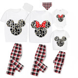 Family Matching Pajamas Exclusive Design Cartoon Mice Print White Pajamas Set