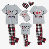 Family Matching Pajamas Exclusive Design Cartoon Mice 2023 Head Gray Pajamas Set