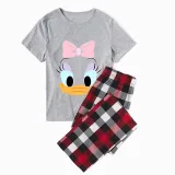 Family Matching Pajamas Exclusive Design Cartoon Duck 2023 Gray Pajamas Set