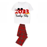 Family Matching Pajamas Exclusive Design Cartoon Mice 2023 Family Trip Gray Pajamas Set