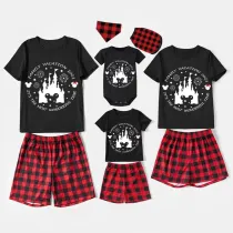 Family Matching Pajamas Exclusive Design Vacation It's The Most Wonderful Time Black Pajamas Set