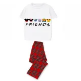 Family Matching Pajamas Exclusive Design Cartoon Mice Dogs Friends Gray Pajamas Set