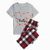 Family Matching Pajamas Exclusive Design Family Cartoon Mice Gray Pajamas Set