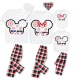 Family Matching Pajamas Exclusive Design Cartoon Mice 2023 Head White Pajamas Set