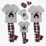 Family Matching Pajamas Exclusive Design Vacation It's The Most Wonderful Time Gray Pajamas Set