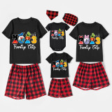 Family Matching Pajamas Exclusive Design Cartoon Mice 2023 Family Trip Black Pajamas Set