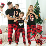 Family Matching Pajamas Best Day Ever Cartoon Mice Castle Black Family Pajamas Set