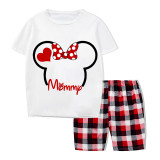 Family Matching Pajamas Exclusive Design Cartoon Mice Head White Pajamas Set