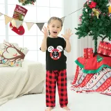 Family Matching Pajamas Exclusive Design Cartoon Mice Cruise Family Vacation 2023 Black Pajamas Set
