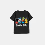Family Matching Pajamas Exclusive Design Cartoon Mice 2023 Family Trip Black Pajamas Set