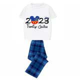 Family Matching Pajamas Exclusive Design Cartoon Mice 2023 Family Cruise Gray Pajamas Set