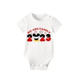 Family Matching Pajamas Exclusive Design Cartoon Mice We Are Family 2023 White Pajamas Set