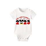Family Matching Pajamas Exclusive Design Cartoon Mice We Are Family 2023 White Pajamas Set