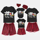 Family Matching Pajamas Exclusive Design Cartoon Mice 2023 Family Trip Black Pajamas Set