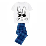 Easter Family Matching Pajamas Exclusive Design Happy Easter Bunny With Glasse Gray Pajamas Set