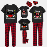 Family Matching Pajamas Boys Birthday Name Custom Celebration Mice Black Pajamas Set