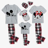 Family Matching Pajamas Exclusive Design Cartoon Mice Gray Pajamas Set