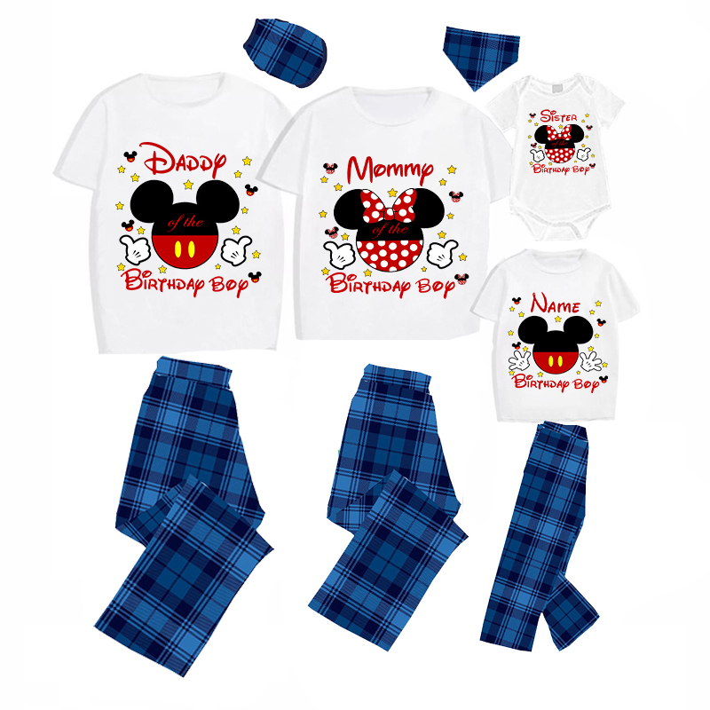 Family Matching Pajamas Boys Birthday Celebration Name Custom Family Pajamas Set