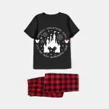 Family Matching Pajamas Exclusive Design Vacation It's The Most Wonderful Time Black Pajamas Set