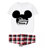 Family Matching Pajamas Exclusive Design Cartoon Mice Dream Cruise White Pajamas Set