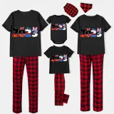 Family Matching Pajamas Exclusive Design Cartoon Mice 2023 Black Pajamas Set
