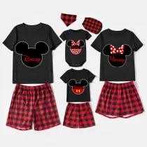 Family Matching Pajamas Exclusive Design Cartoon Mice Black Pajamas Set