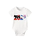 Family Matching Pajamas Exclusive Design Cartoon Mice 2023 White Pajamas Set