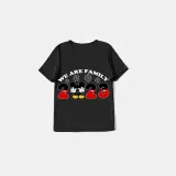 Family Matching Pajamas Exclusive Design Cartoon Mice We Are Family 2023 Black Pajamas Set