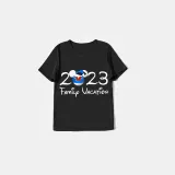 Family Matching Pajamas Exclusive Design Cartoon Mice 2023 Family Vacation Black Pajamas Set