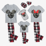 Family Matching Pajamas Exclusive Design Cartoon Mice Print Gray Pajamas Set
