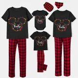 Family Matching Pajamas Exclusive Design Family Cartoon Mice Black Pajamas Set