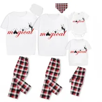 Family Matching Pajamas Exclusive Design Rainbow Magical Angel White Pajamas Set