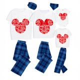 Family Matching Pajamas Exclusive Design Cartoon Mice Heart Gray Pajamas Set