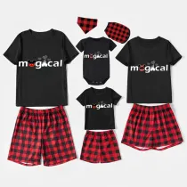 Family Matching Pajamas Exclusive Design Cartoon Mice Magical Black Pajamas Set