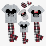 Family Matching Pajamas Cartoon Mice Dream Cruise Gray Pajamas Set