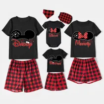 Family Matching Pajamas Exclusive Design Cartoon Mice Black Pajamas Set