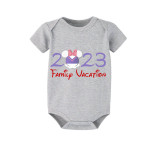 Family Matching Pajamas Exclusive Design Cartoon Mice 2023 Family Vacation Gray Pajamas Set